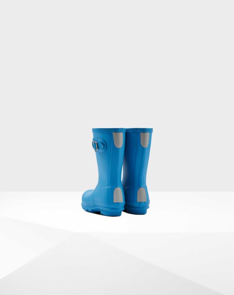 Kids' Hunter Original Little Wellington Short Rain Boots Blue | US2158967