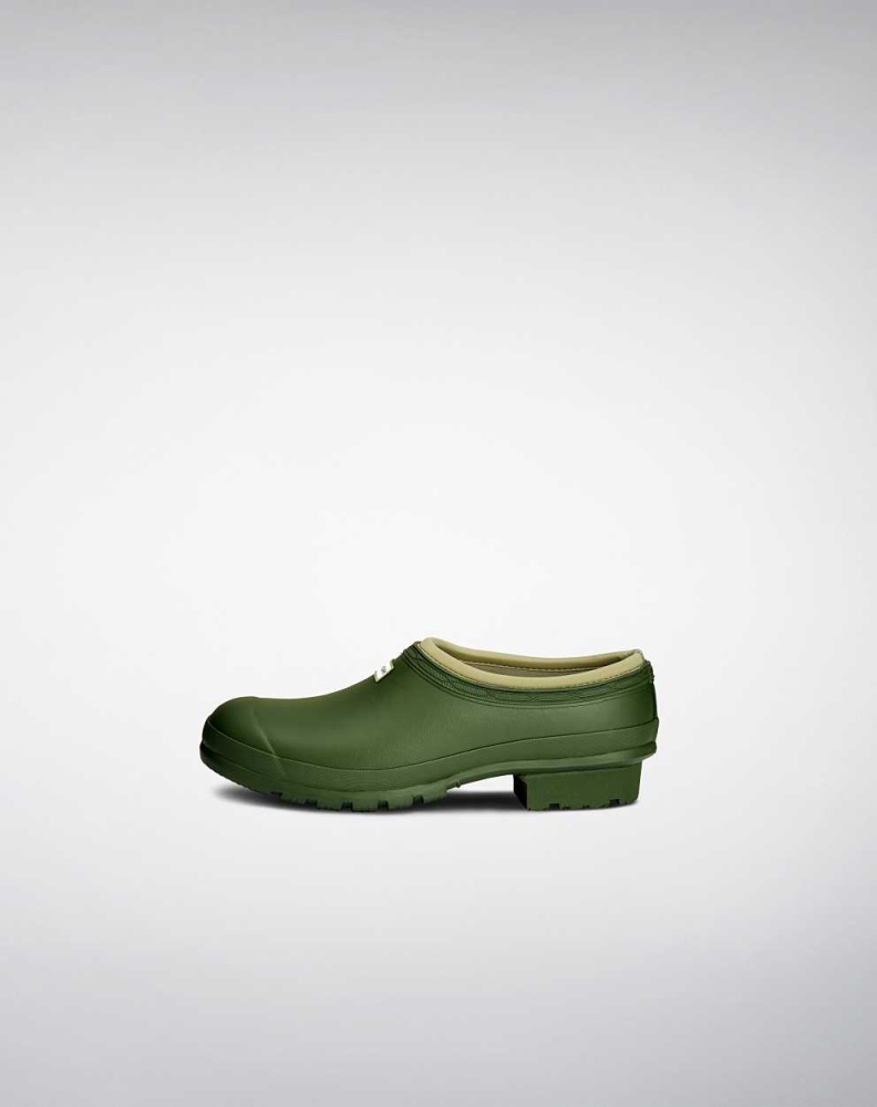 Men's Hunter Gardener Clogs Green | US6197523