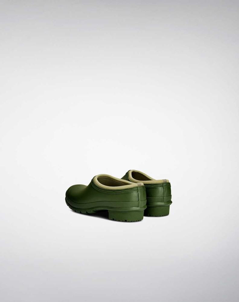 Men's Hunter Gardener Clogs Green | US6197523