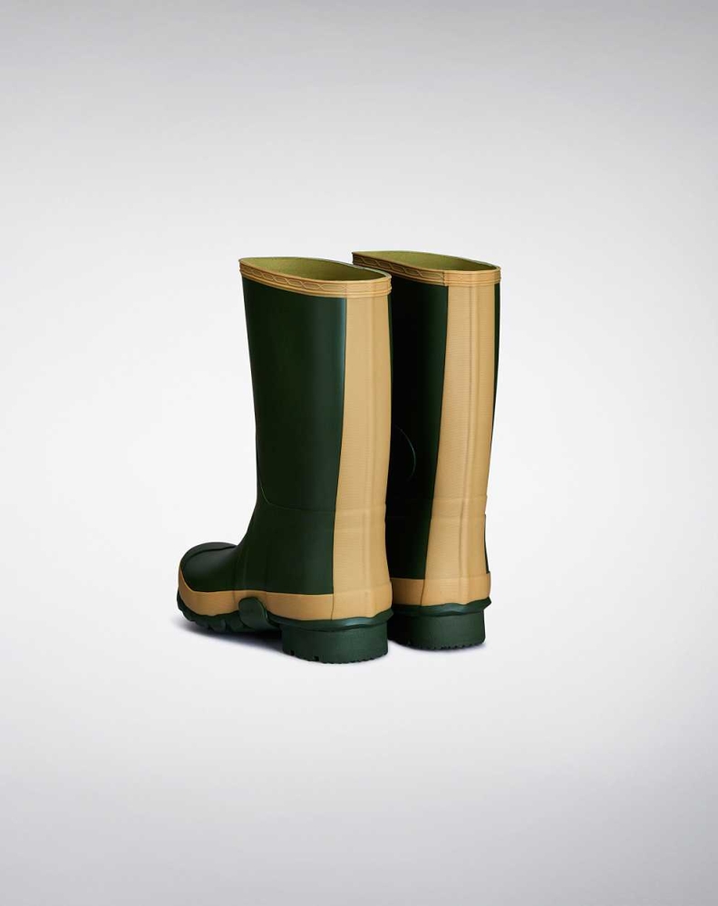 Men's Hunter Gardener Wellington Tall Rain Boots Green | US3725840