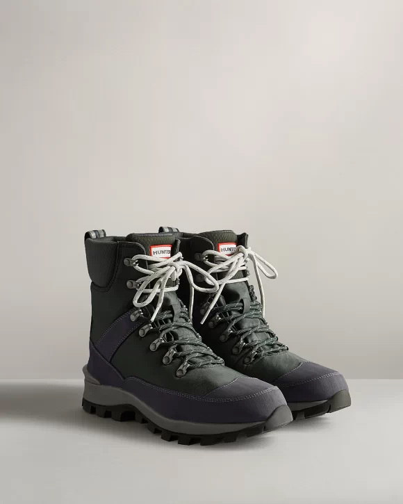 Men's Hunter Insulated Recycled Polyester Commando Boots Green Navy | US5170849