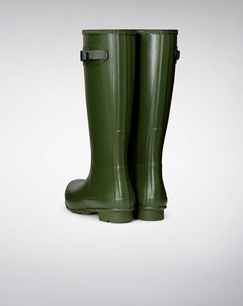 Men's Hunter Norris Field Wellington Tall Rain Boots Green | US3015928