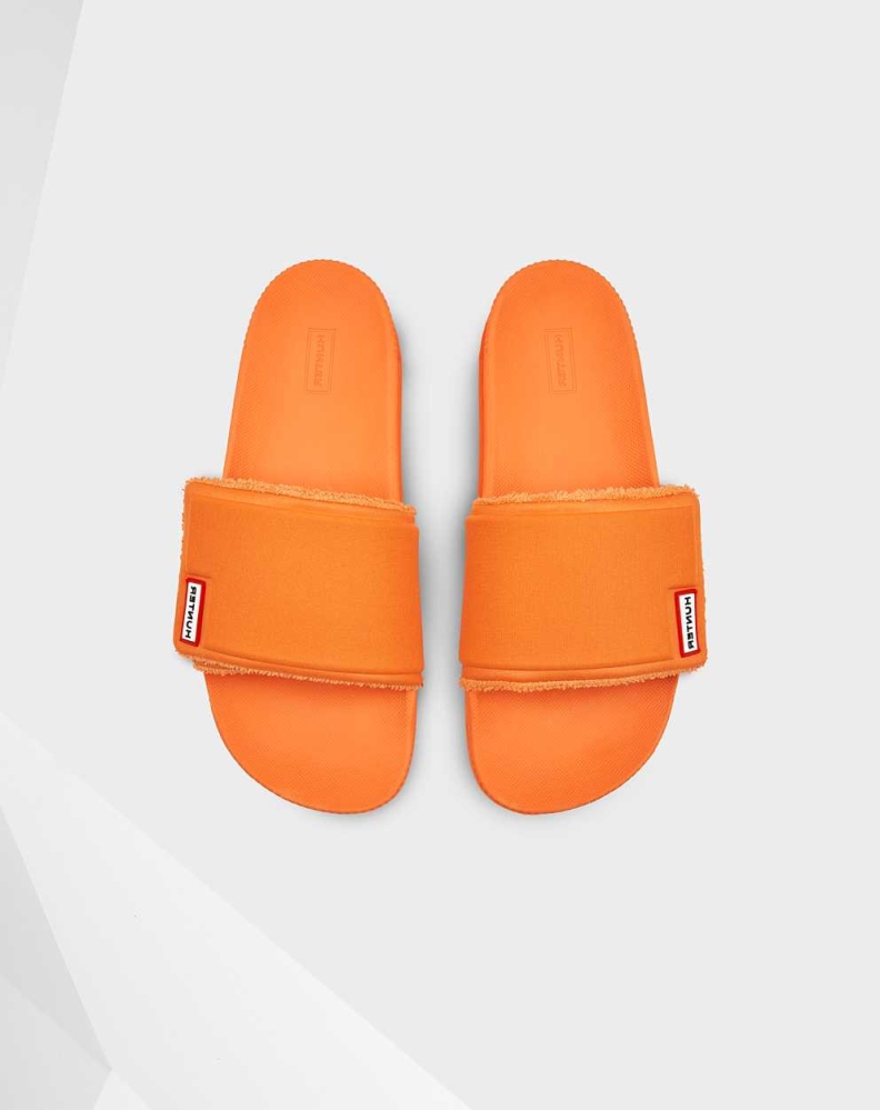 Men's Hunter Original Adjustable Slides Orange | US3701596