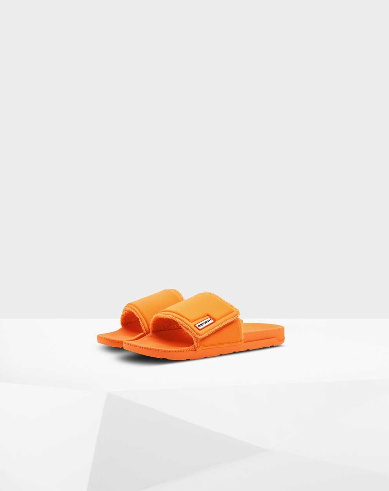 Men's Hunter Original Adjustable Slides Orange | US3701596