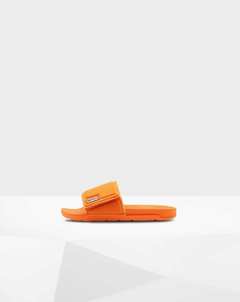 Men\'s Hunter Original Adjustable Slides Orange | US3701596