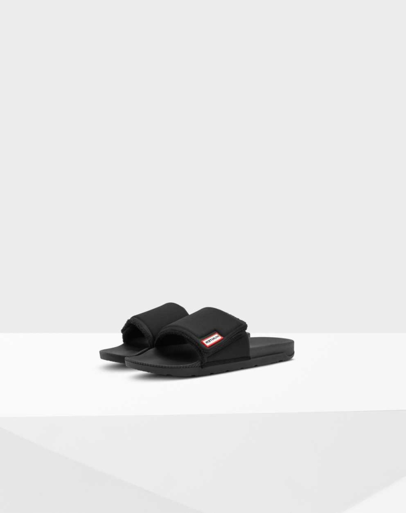 Men's Hunter Original Adjustable Slides Black | US9034651