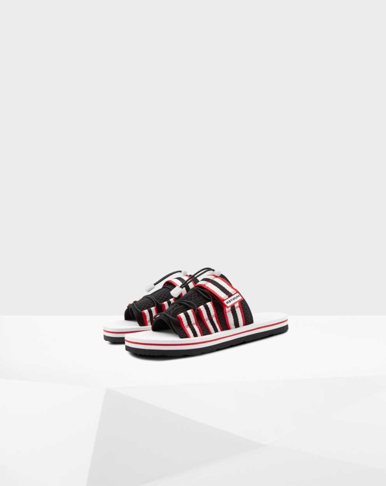 Men's Hunter Original Beach Slides Red/Black | US4527130