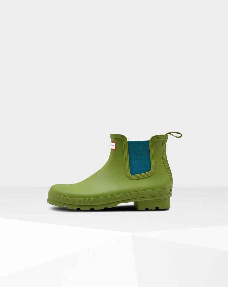 Men's Hunter Original Chelsea Boots Green | US4250896