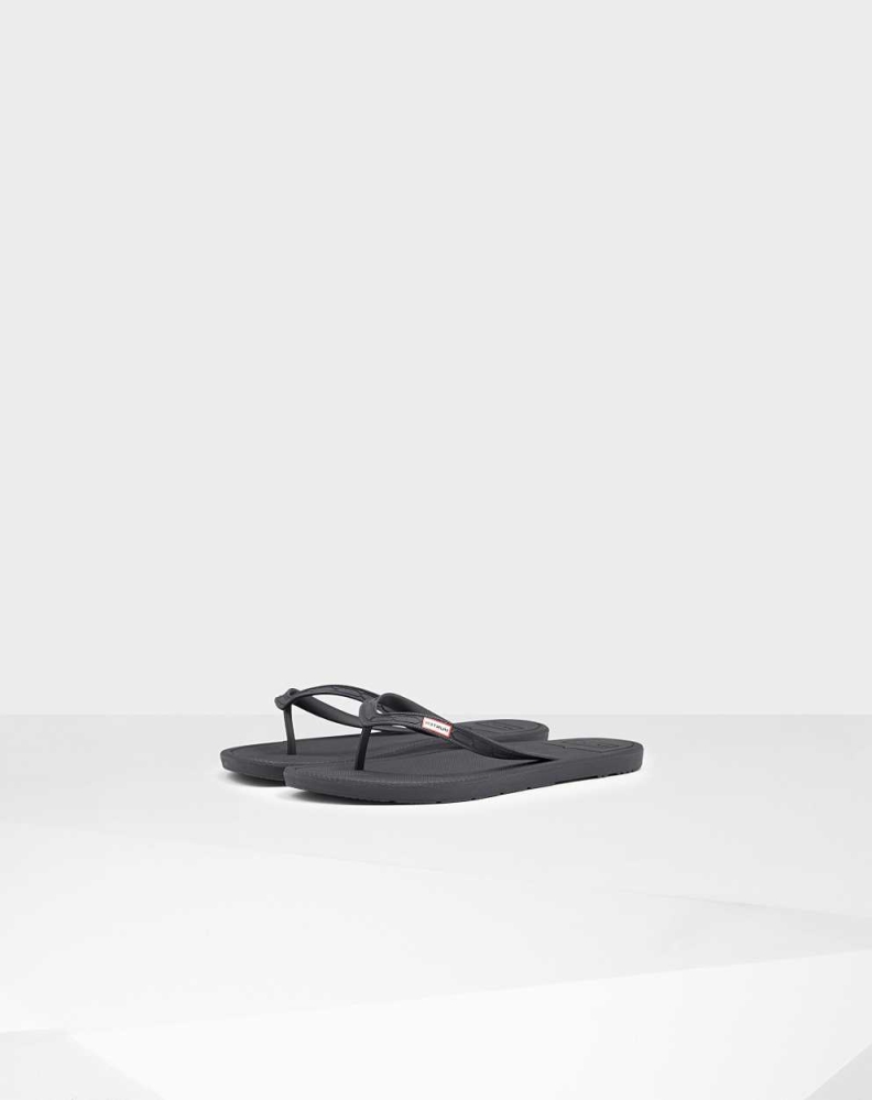 Men's Hunter Original Flip Flops Black | US8603425