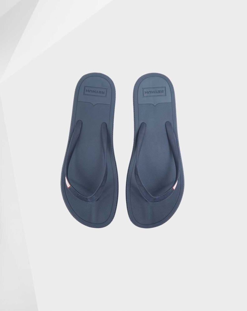 Men's Hunter Original Flip Flops Navy | US4918653