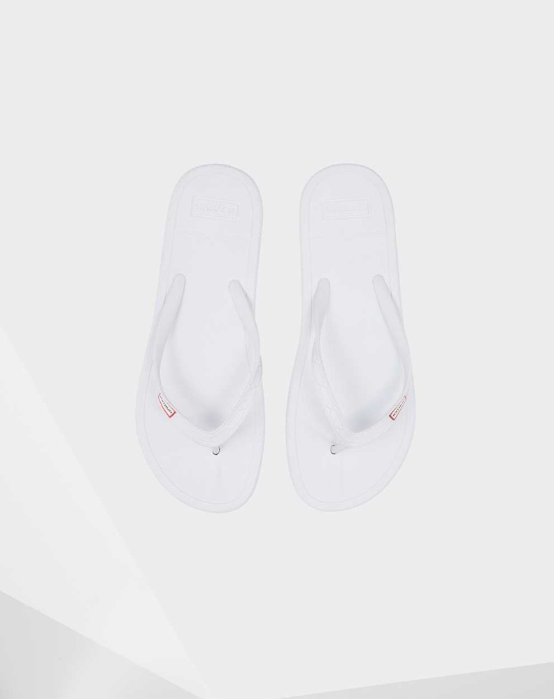 Men's Hunter Original Flip Flops White | US8167952