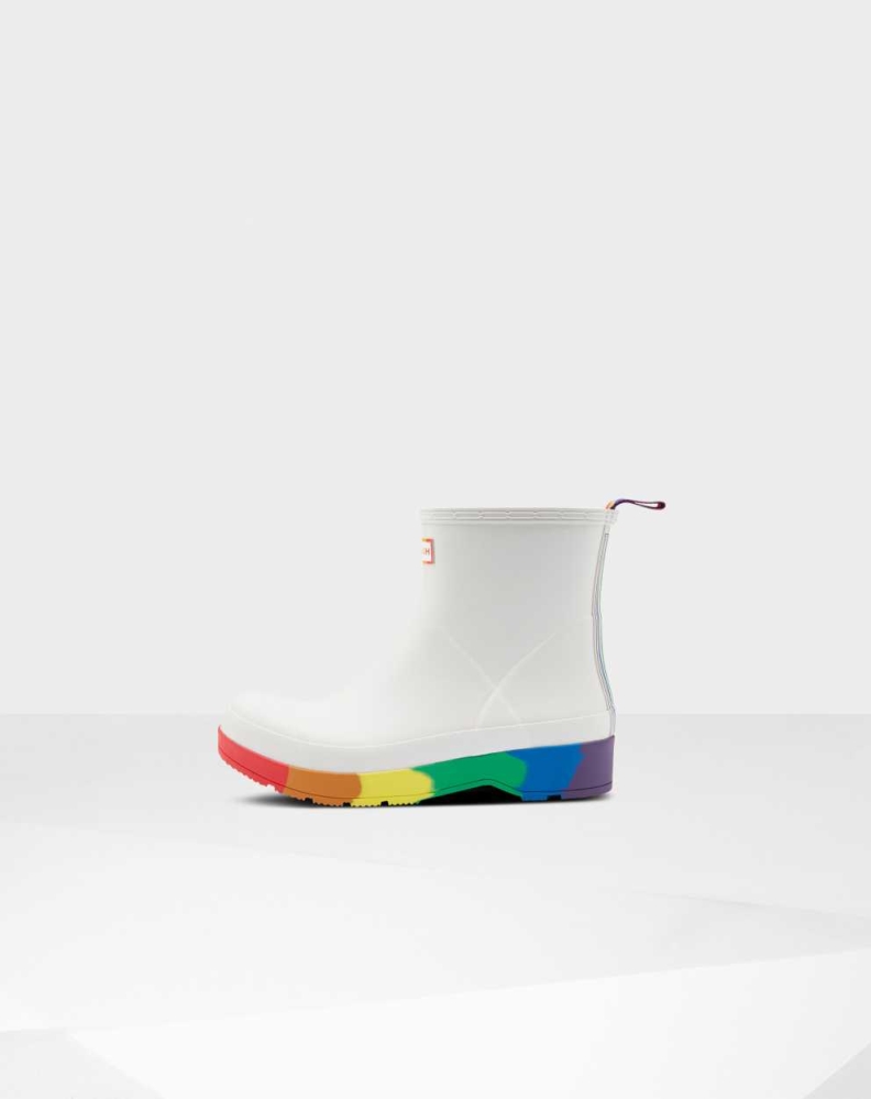 Men's Hunter Original Pride Heeled Play Boots White | US0328917