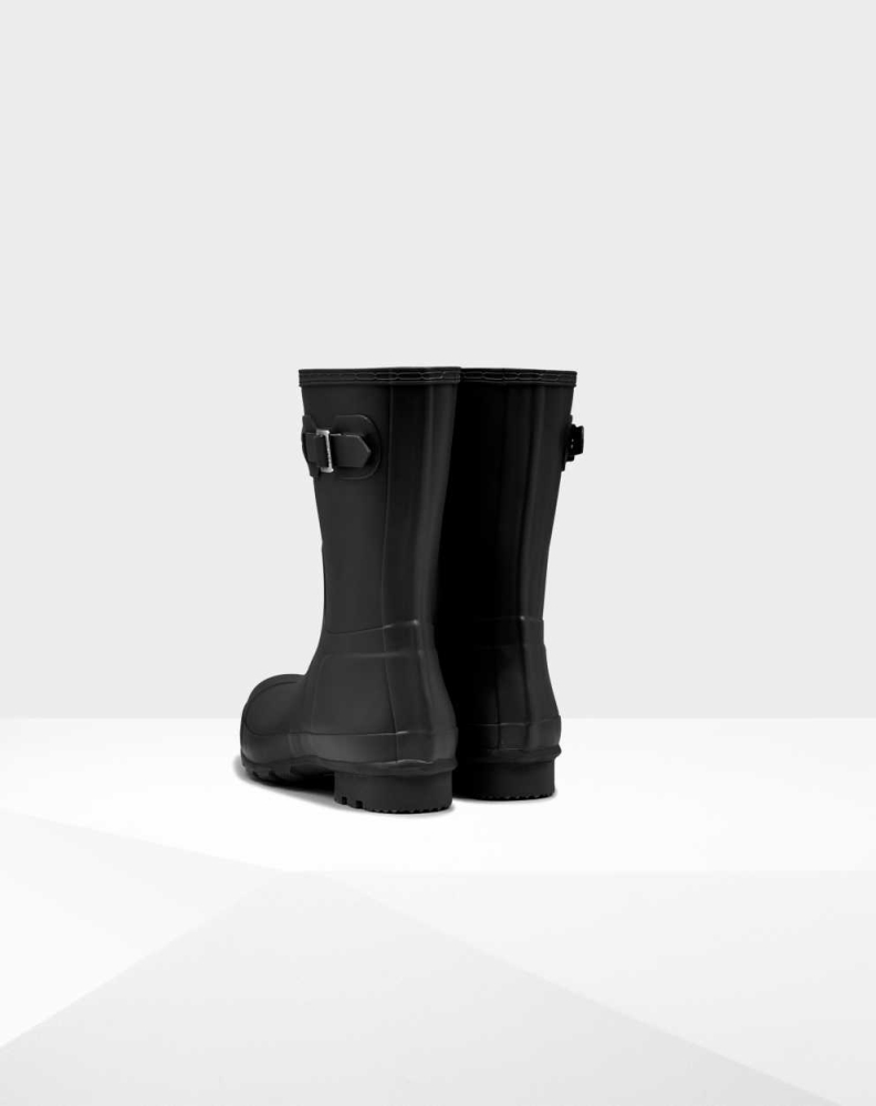 Men's Hunter Original Wellington Short Rain Boots Black | US1039528