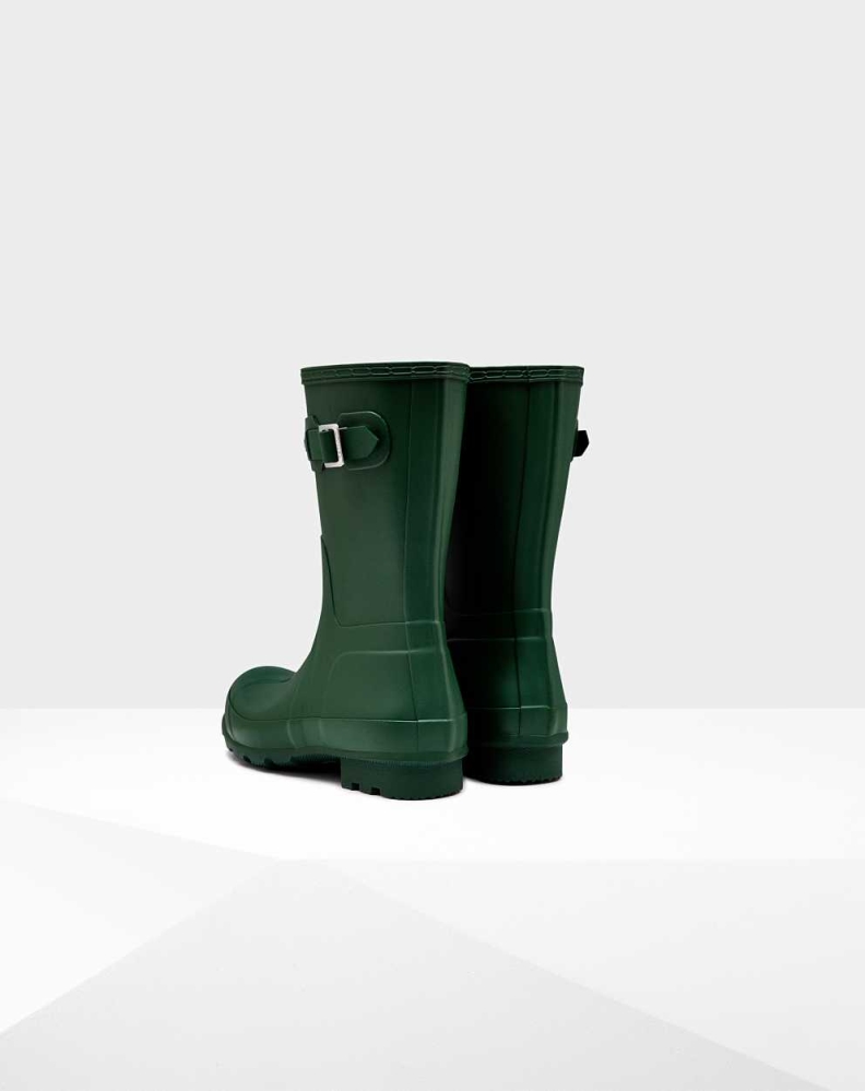 Men's Hunter Original Wellington Short Rain Boots Green | US3829170