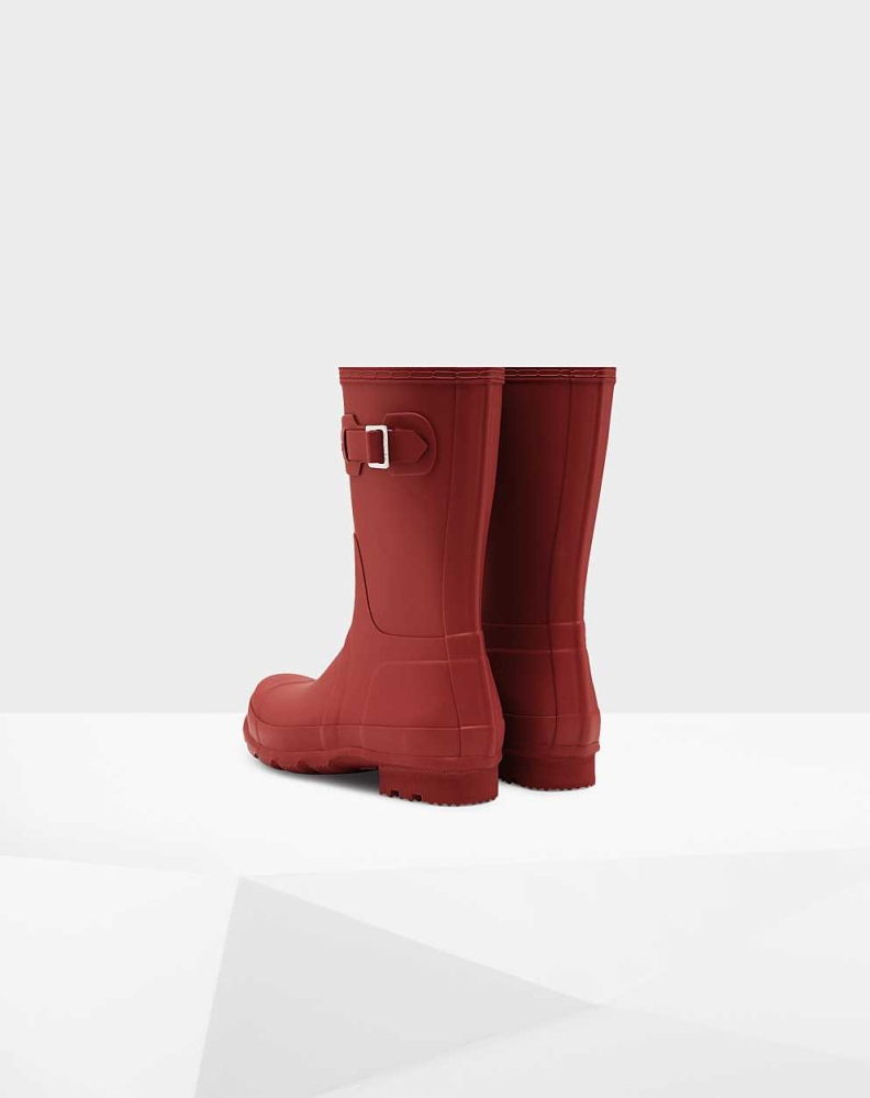 Men's Hunter Original Wellington Short Rain Boots Red | US4872615