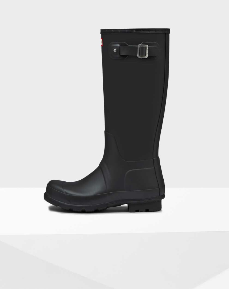 Men's Hunter Original Wellington Tall Rain Boots Black | US0548397