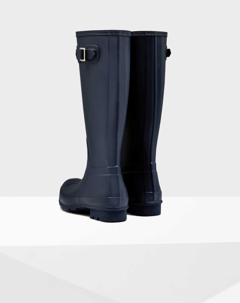 Men's Hunter Original Wellington Tall Rain Boots Navy | US3756108