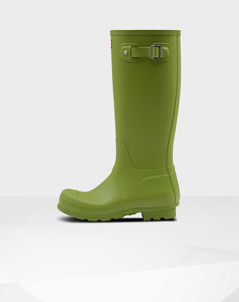 Men's Hunter Original Wellington Tall Rain Boots Green | US4517806