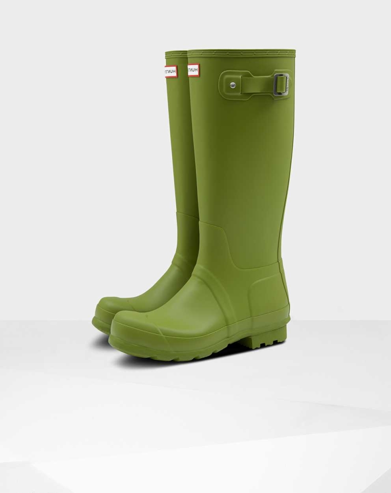 Men\'s Hunter Original Wellington Tall Rain Boots Green | US4517806