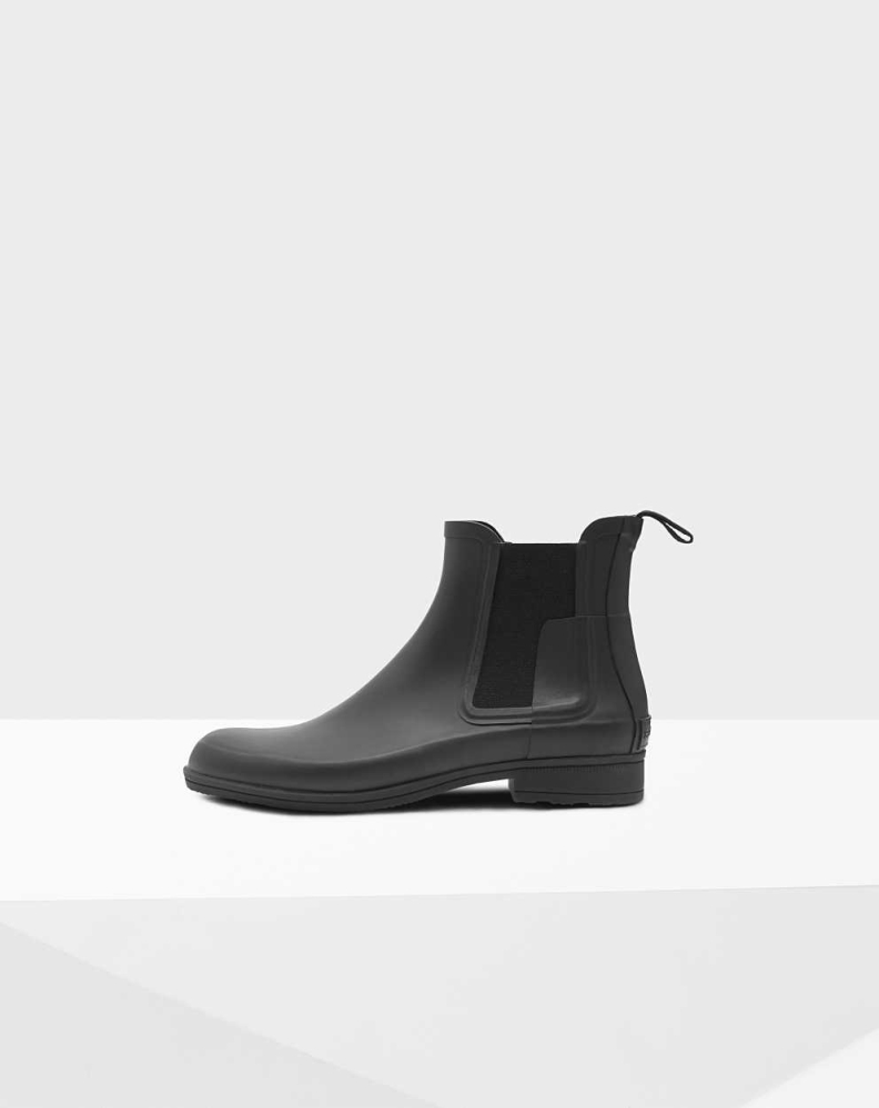 Men's Hunter Refined Slim Fit Chelsea Boots Black | US1948536