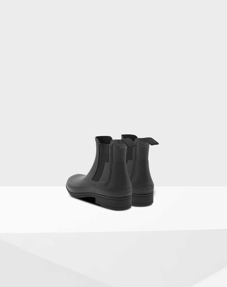 Men's Hunter Refined Slim Fit Chelsea Boots Black | US1948536