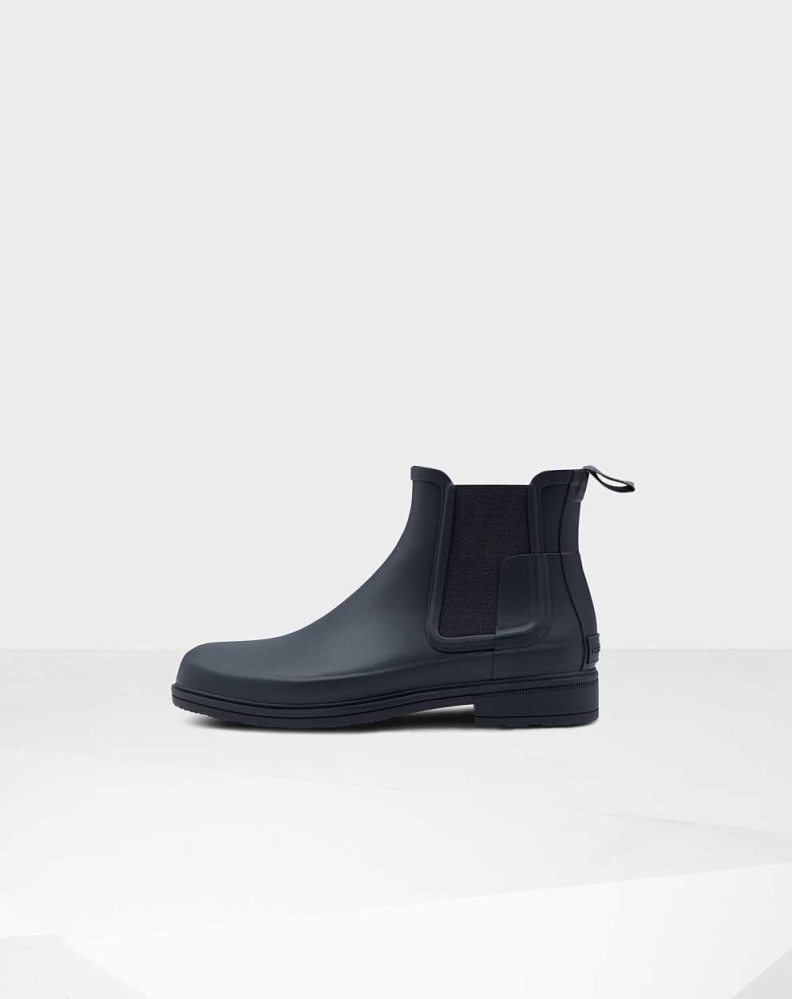 Men's Hunter Refined Slim Fit Chelsea Boots Navy | US2374908