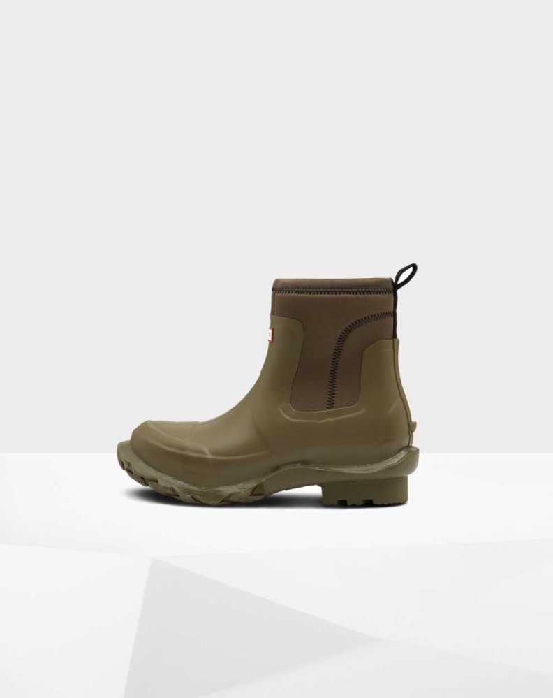 Men's Hunter X Stella McCartney Chelsea Boots Green | US1304698