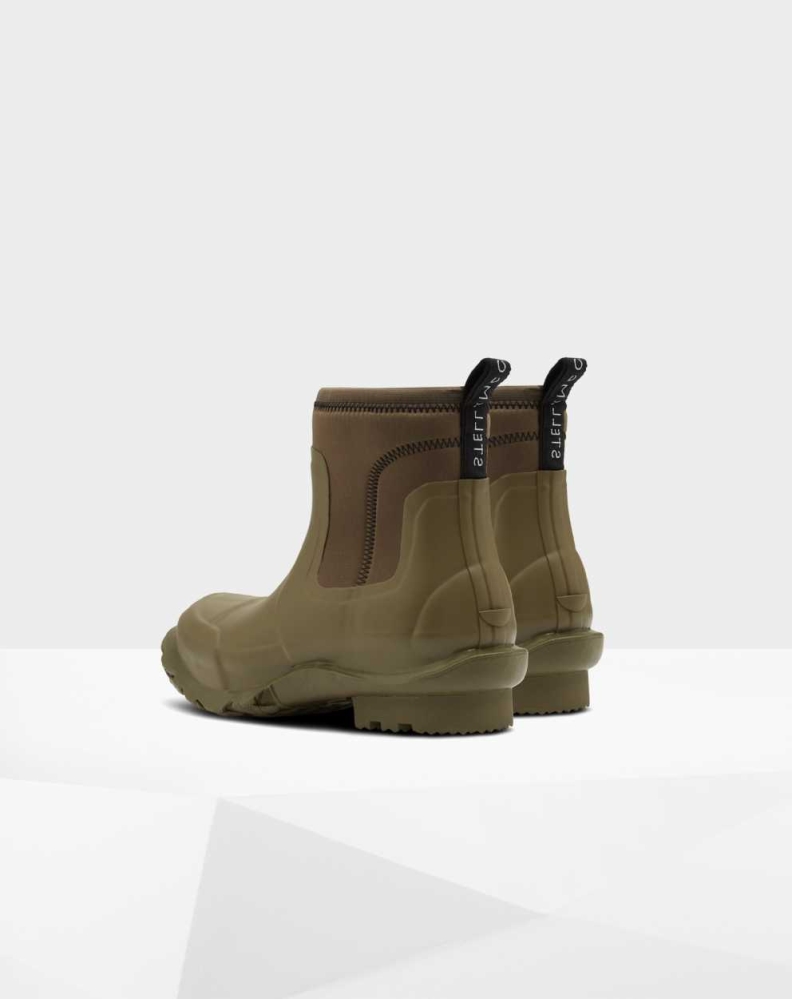 Men's Hunter X Stella McCartney Chelsea Boots Green | US1304698