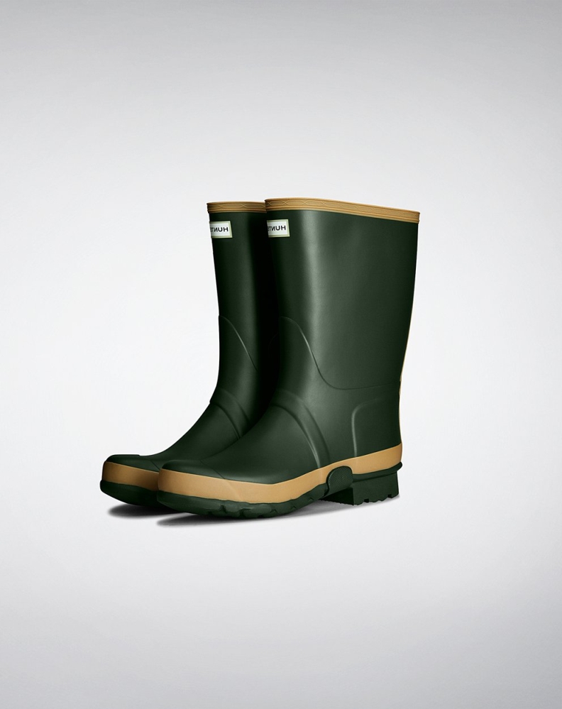 Women\'s Hunter Gardener Short Rain Boots Green | US5261970