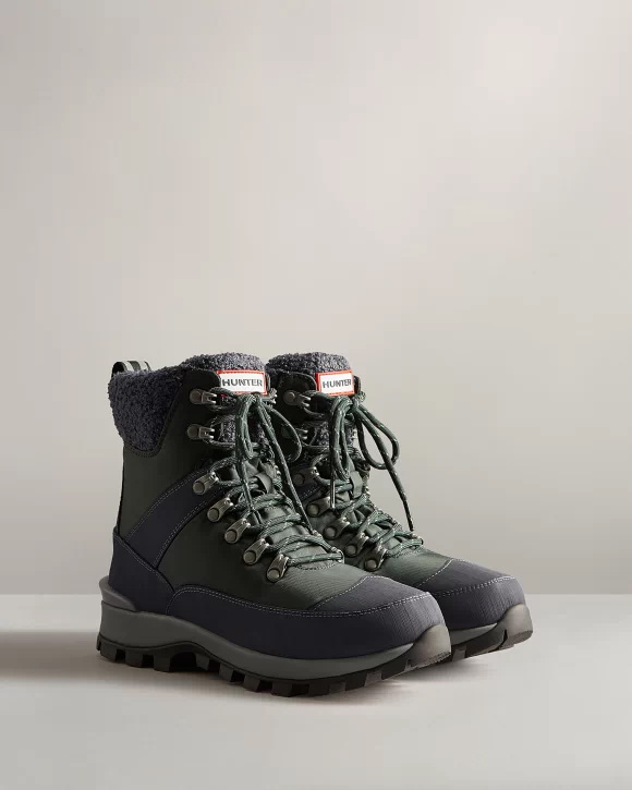 Women's Hunter Insulated Recycled Polyester Commando Boots Green Navy | US6935247