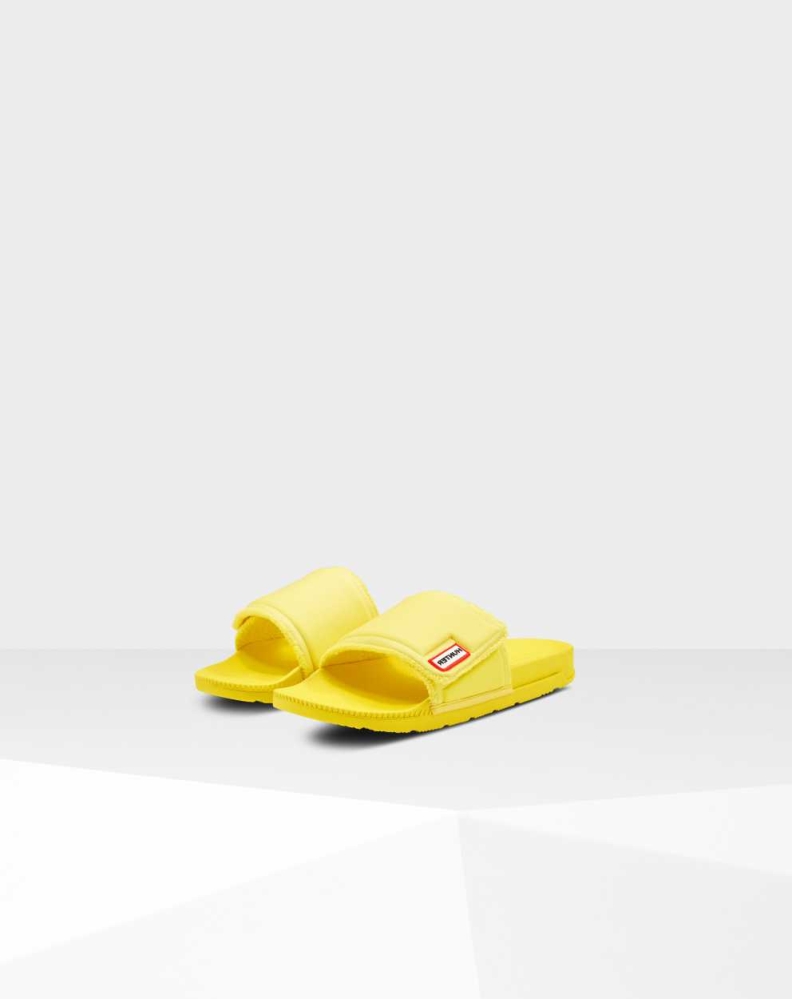 Women's Hunter Original Adjustable Slides Yellow | US3682507