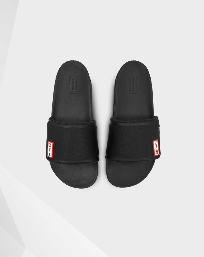 Women's Hunter Original Adjustable Slides Black | US9217658