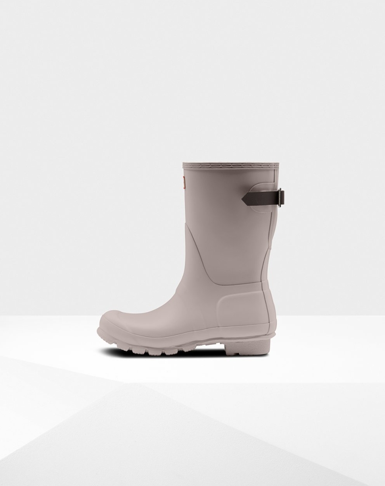 Women's Hunter Original Back Adjustable Short Rain Boots Grey | US6530491