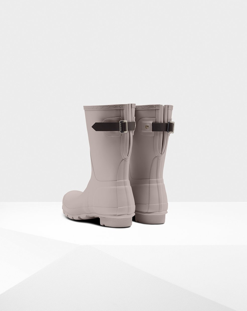 Women's Hunter Original Back Adjustable Short Rain Boots Grey | US6530491