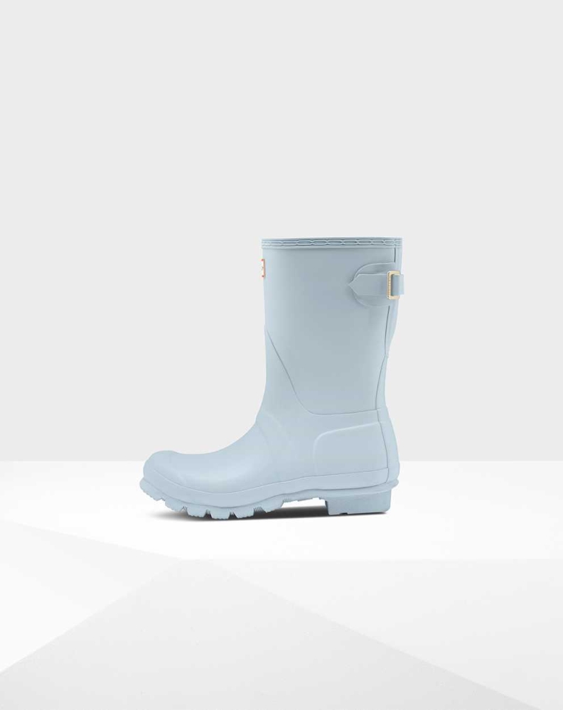 Women's Hunter Original Back Wellington Short Rain Boots Grey | US8025439