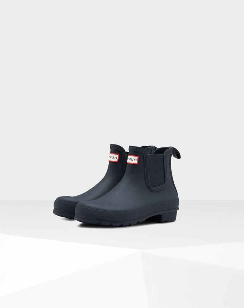 Women's Hunter Original Chelsea Boots Navy | US0827561