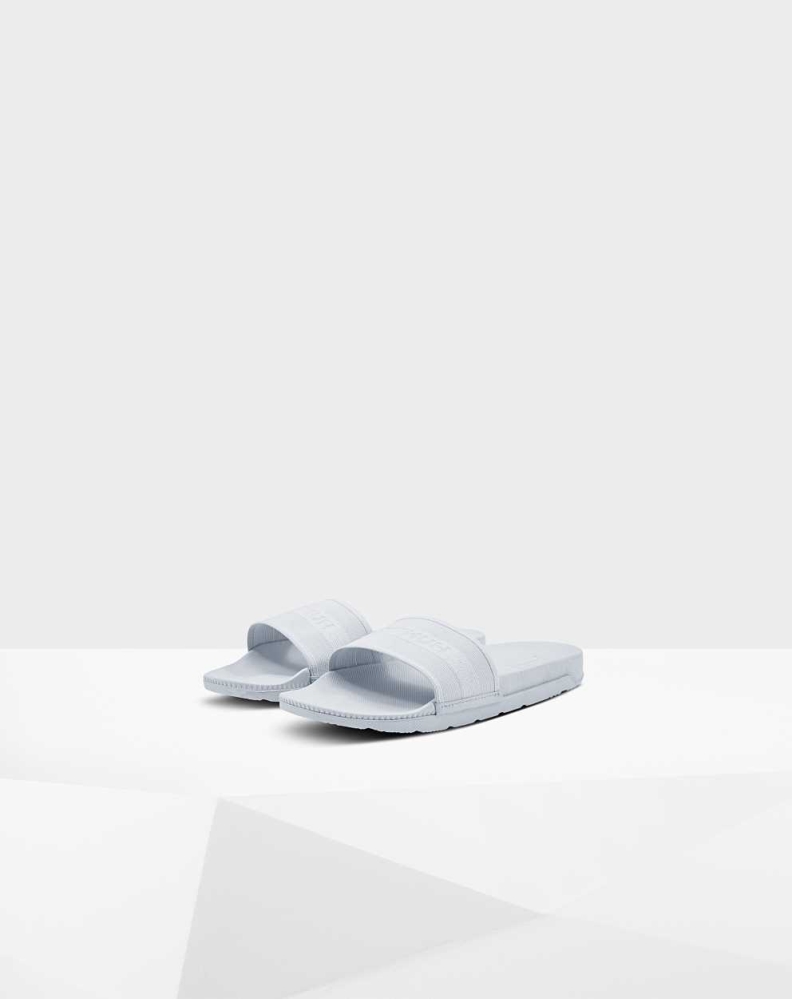 Women's Hunter Original Elastic Slides Grey | US6093745