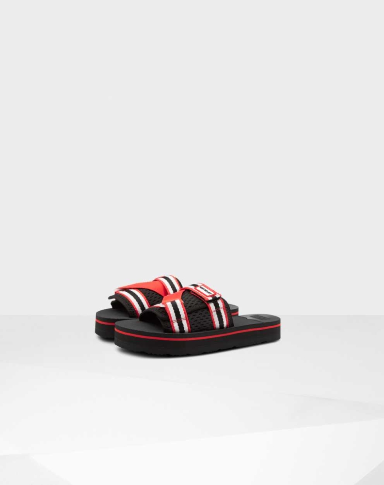 Women's Hunter Original Flatform Beach Slides Red | US5837940