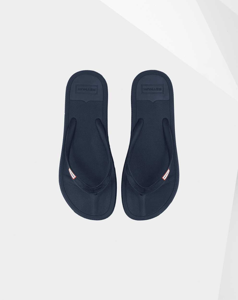 Women's Hunter Original Flip Flops Navy | US7809456