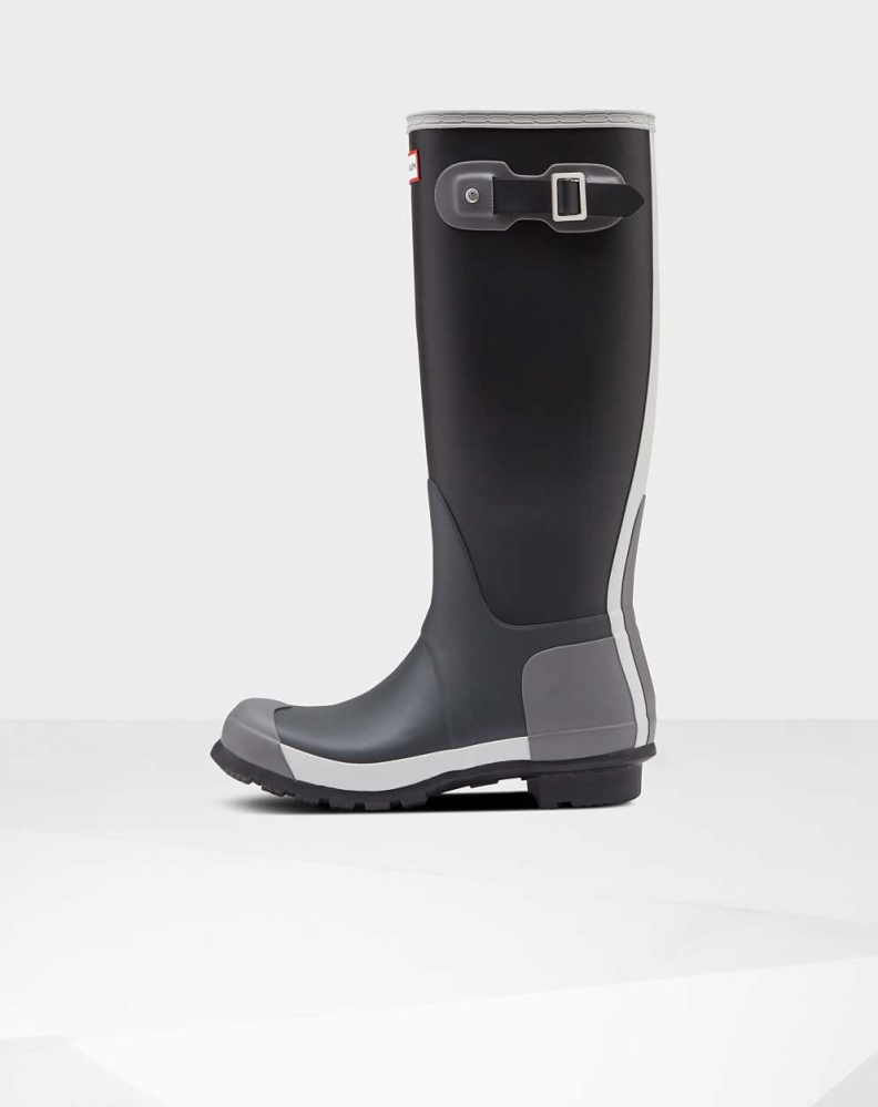 Women's Hunter Original Inside Out Wellington Tall Rain Boots Black | US3067142