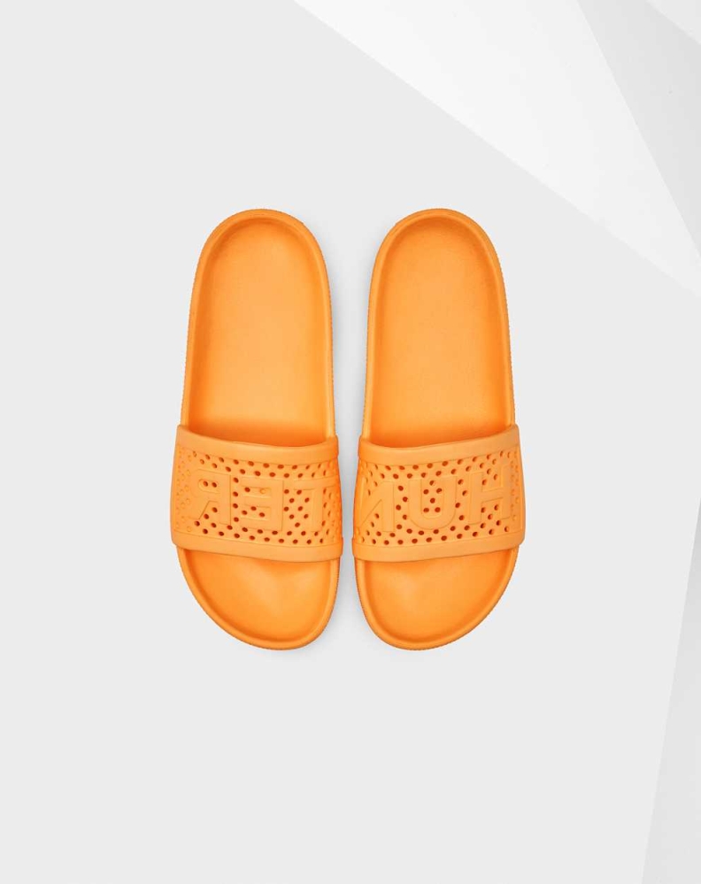 Women's Hunter Original Lightweight Moulded Slides Orange | US1685932