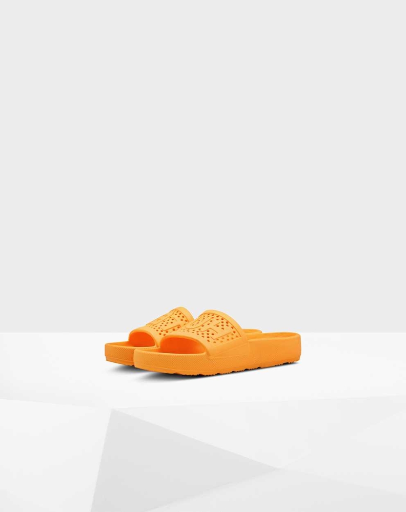 Women's Hunter Original Lightweight Moulded Slides Orange | US1685932