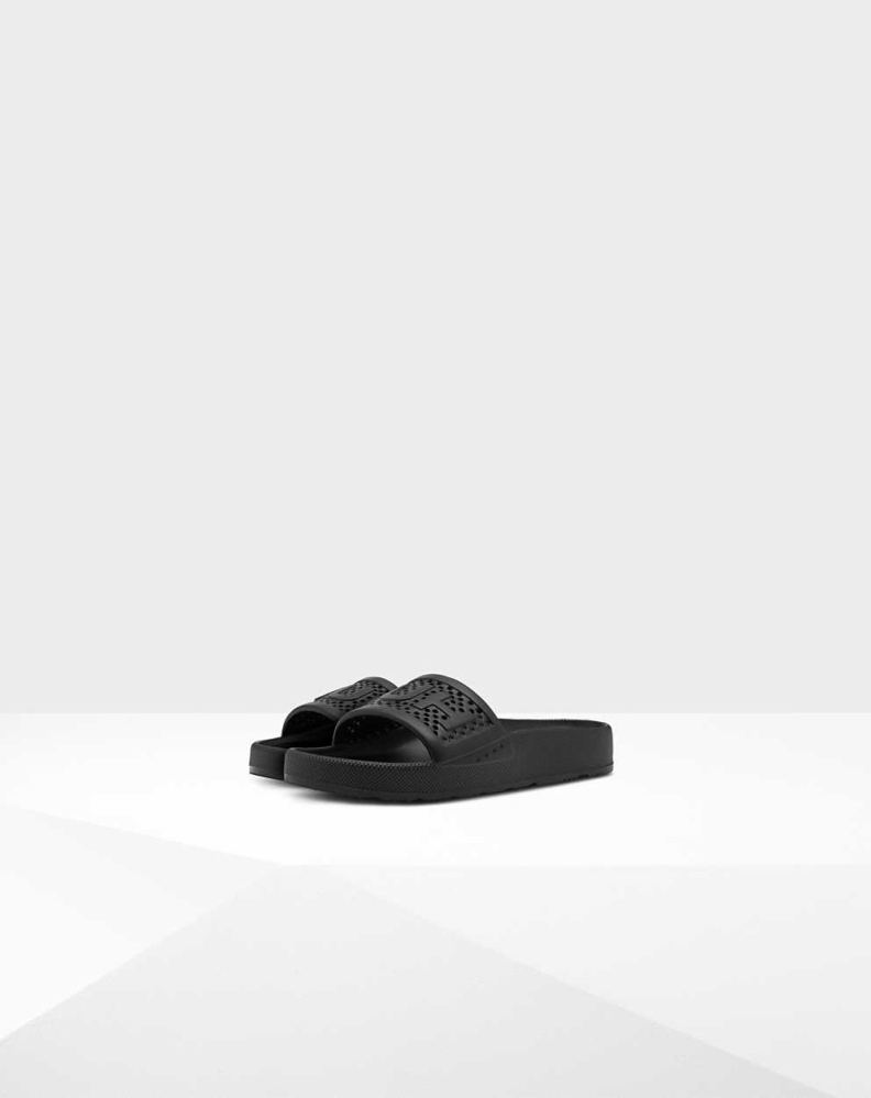 Women's Hunter Original Lightweight Moulded Slides Black | US8320764