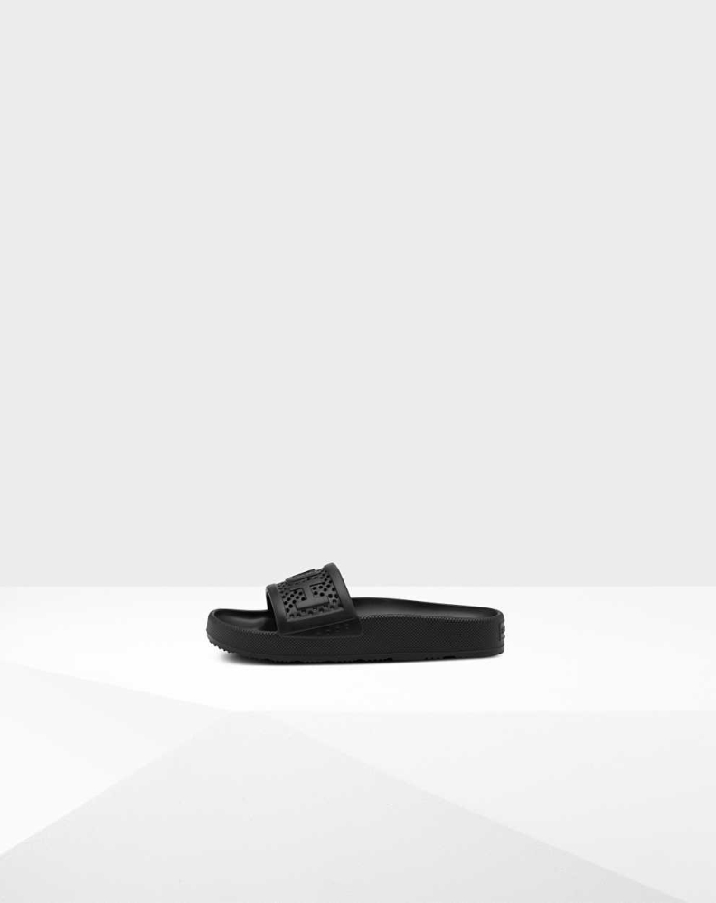 Women\'s Hunter Original Lightweight Moulded Slides Black | US8320764