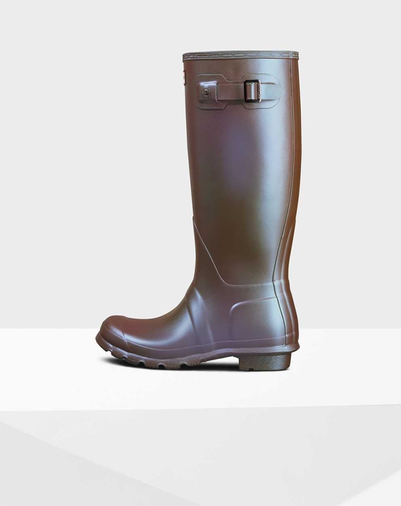 Women's Hunter Original Nebula Wellington Tall Rain Boots Purple | US8906723