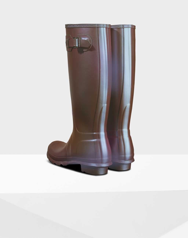 Women's Hunter Original Nebula Wellington Tall Rain Boots Purple | US8906723