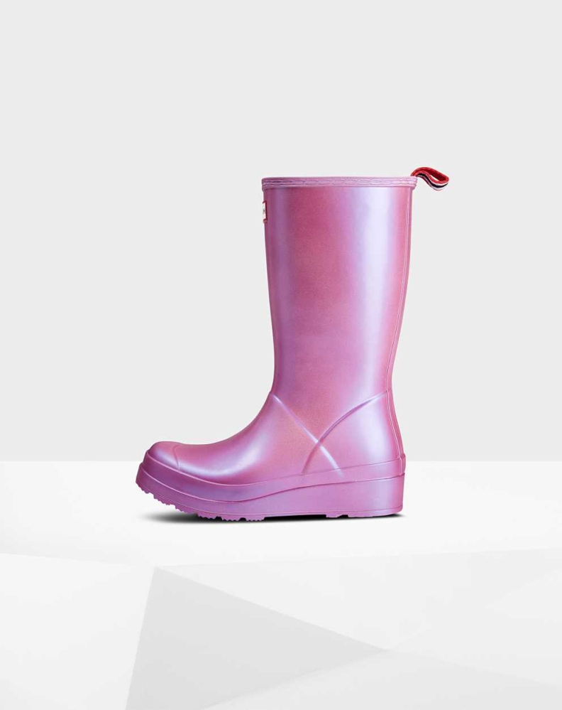 Women's Hunter Original Play Nebula Wellington Tall Rain Boots Pink | US4016293