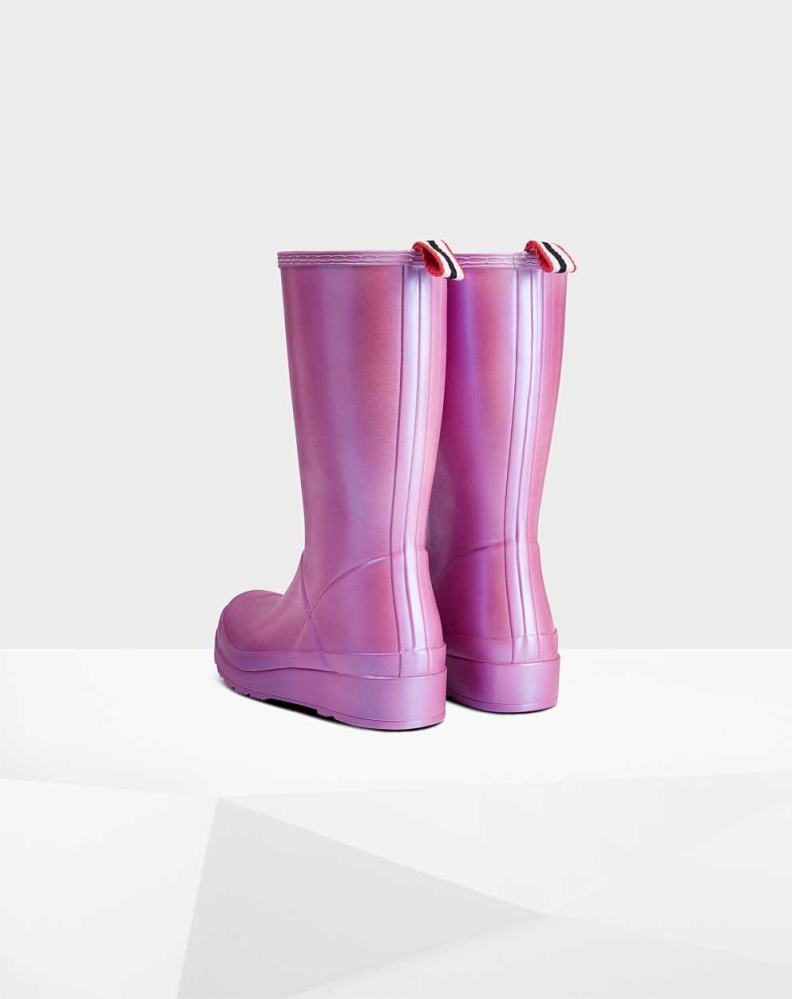 Women's Hunter Original Play Nebula Wellington Tall Rain Boots Pink | US4016293