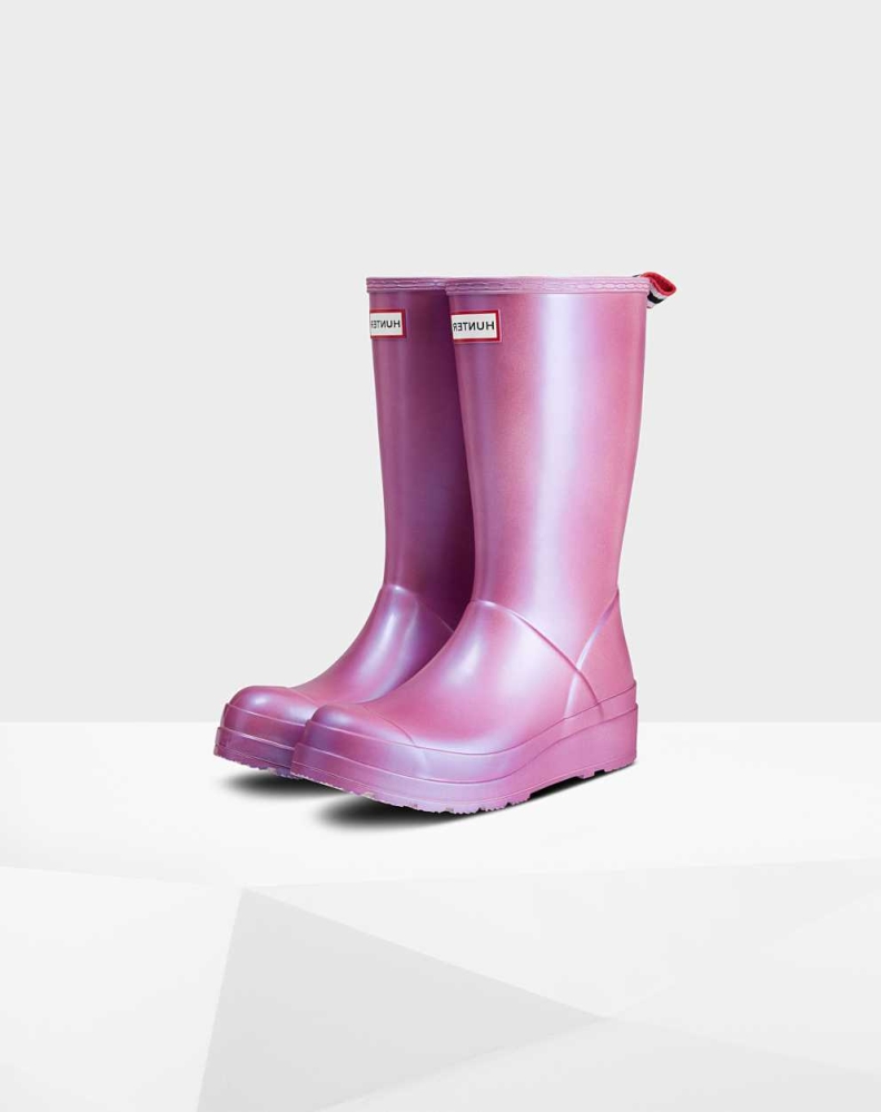 Women\'s Hunter Original Play Nebula Wellington Tall Rain Boots Pink | US4016293