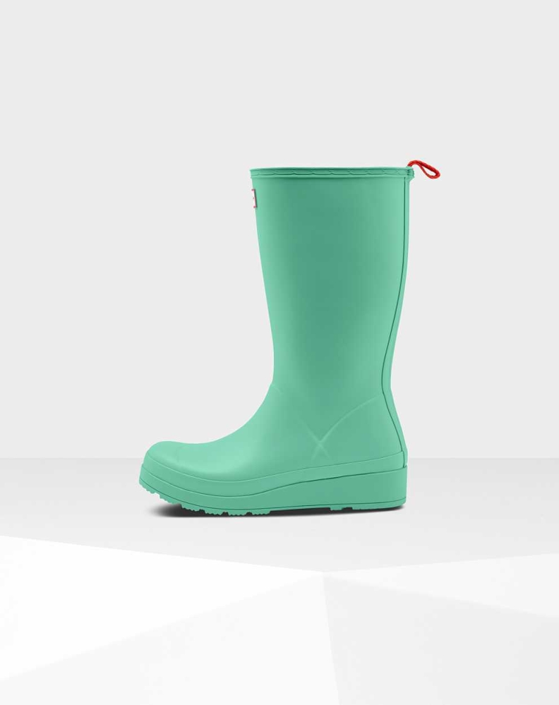 Women's Hunter Original Play Wellington Tall Rain Boots Green | US1982347